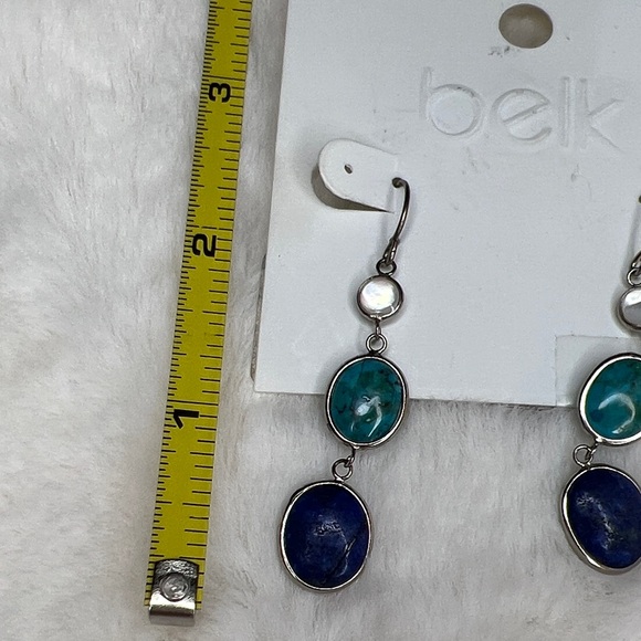 Belk Silver Earrings with Blue and Teal Accents - Picture 4 of 4